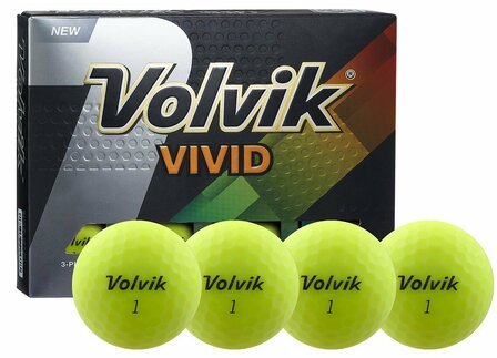 Volvik VIVID Golf Balls Yellow