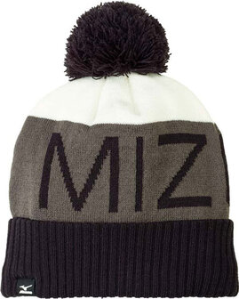 Bobble Hat Mizuno Black/Charcoal/White