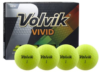 Volvik VIVID golfballen - Geel